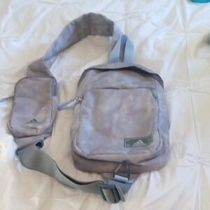 Adidas Light Gray Belt Bag for Men